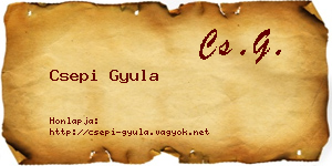 Csepi Gyula névjegykártya